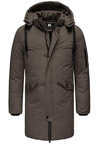 RED BRIDGE Parka da Uomo invernale con cappuccio rimovibile Giacca per l'inverno Marrone S