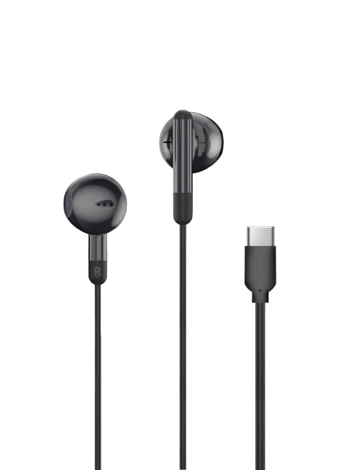 MAS CARNEY タイプ C USB-Cイヤホン Type C TH8 有線イヤホン マイク付き iPhone 15 16 iPad Pro Samsung Galaxy S25 S24 Google Pixel Huawei Mi Oppo対応 ブラック