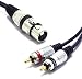 Produktbild VITALCO XLR Buchse auf 2x Cinch Stereo Kabel 3m Mikrofonkabel 3 Polig auf Chinch Adapter