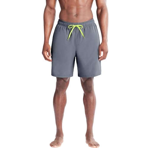 Image of Under Armour Men's Compression Lined Volley Swim Trunks, UPF 50+ Sun Protection, Drawstring Closure & Elastic Waistband
