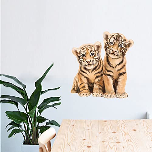 Vinilo decorativo tigres Little Tiger Brothers 30x28 cm miniatura 2