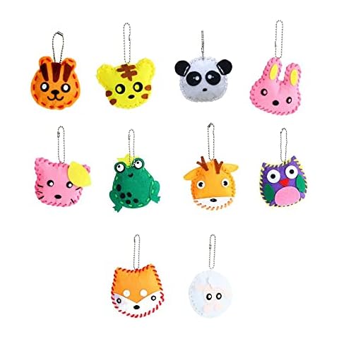 WSNDM 10 Stück DIY Nähset Tierformen Filz Bastelset Cover