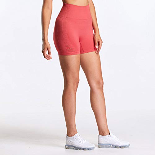 Aoxjox Women's High Waisted Workout Yoga Gym Energy Seamless Shorts (Red Sea, X-Small) #TOP4
