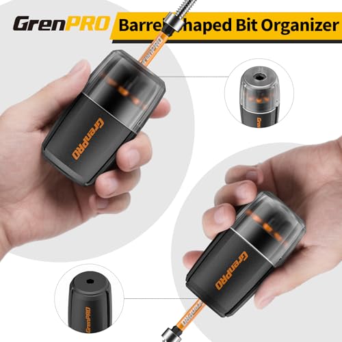 20 Pcs Hex/Allen Wrench Drill Bit Set with 2 Storage Organizer, Convertible Screwdriver Holder, Tungsten Steel, Clear Dustproof Lid, Compact & Lightweight