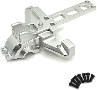 16190 Part for Hyper Go H16BM Parts, Metal Rear Gearbox Cover Parts, Aluminum Alloy, Replacement Accessories for Hyper Go H16BM H16GT H16DR H16PL16207-16210 H16V3 1/16 RC Car Silver