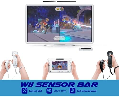 Eanetf Wii 센서 바, Wii용 유선 적외선 센서 바, 교체 유선 적외선 IR 레이 모션 센서 바, Wii 및 Wii U 콘솔과 호환 — 사진 4