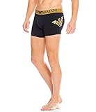 Emporio Armani Men's Stretch Cotton Metal Eagle Boxer Brief, Black, M