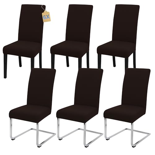 SUKAIKEQA Stuhlhussen 6 Stück Stretch Stuhlbezug Schwingstuhl Esszimmer