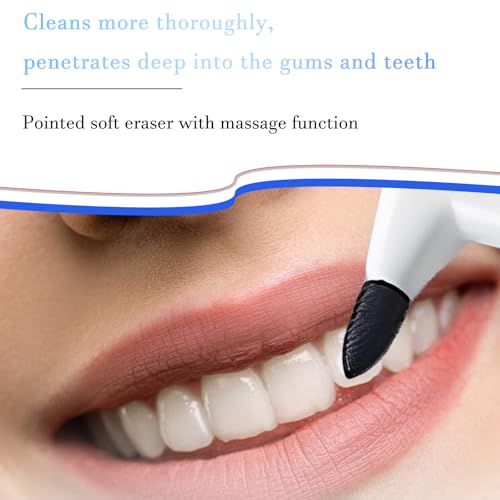 Image of 3Pcs Teeth Stain Remover,Tooth Stain Eraser,Tartar Eraser Polisher,Dental Plaque Tool,Eraser for Coffee Stain Teeth Whitening Cleaning Polishing Kit (white)