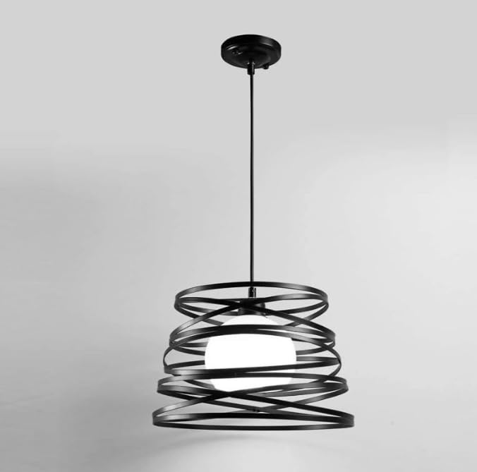 Lampadario a sospensione BASKET con reticolo in ferro verniciato