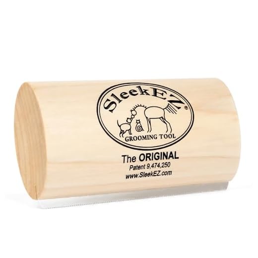 SleekEZ Original Deshedding Grooming Tool for Dogs, Cats & Horses - Undercoat Brush for Short & Long Hair - Painlessly Remove 95% of Loose Hair, Fur & Dirt - Easy to Clean - USA Made (5 inch)