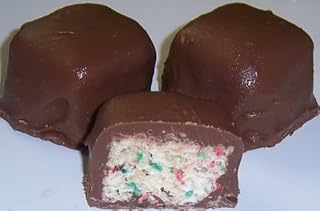Scott's Milk Chocolate Covered Rice Krispie Treats with Christmas Jimmies in a 1 Pound Clear Cello Bag