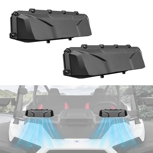 XUTVOTOR UTV Windshield Vents for Polaris RZR General Ranger, Can-Am Maverick Commander, Honda Pioneer, Kawasaki Teryx KRX Mule, Yamaha Accessories, for Hard-Coated Polycarbonate Windshields (2PCS)