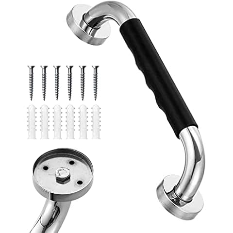 The Bathtub Grab bar is Made of 304 Stainless Steel. Safety Handle Wall-Mounted Bathtub Handle Bathtub Wall Handle 30CM Shower Handle. (Small) Cover