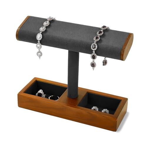 Papten T-Bar Watch Stand for Men Solid Wood Jewelry Holder Tray by Papten - Used condition - Image 6