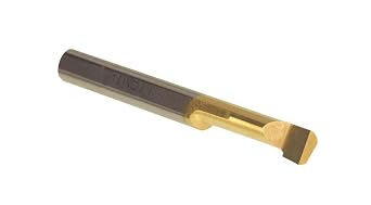 THINBIT BT31CLC MICROBIT TiN Coated Solid Carbide Boring Tool, .187" Minimum bore, .750" Reach, Heavy Duty Elliptical Neck with .047" Projection and 3/16" Shank