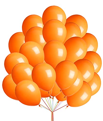 5 inch Latex Balloons Premium Quality Birthday Wedding Party Balloon Anniversary Decorations Romantic & Other Décor Themes Orange Color Pack of 50