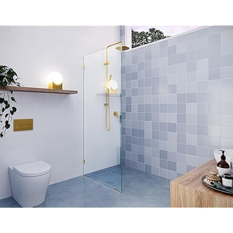 Glass Warehouse Vela 33 in. x 78 Fully Frameless Glass Shower Panel - Single Fixed (GW-SFP-33-SB) Cover