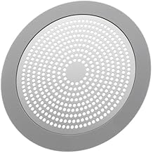 Flat Shower Drain Hair Catcher Stainless Steel Shower Drain Cover Hair Catcher 5.7in Wide Round Hairs Stopper for Showers Drains Sink Protector Filter for Showers Bathroom Pet Owners Homeowners