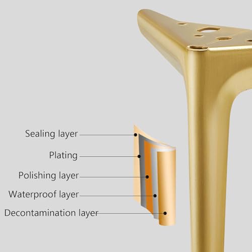 Patas doradas para muebles con diseño triangular que aportan máxima estabilidad a sus sofás 4