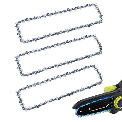 6" Pruning Chainsaw Chain Replacement for RYOBI P25013,P25013BTL 18V Pruning Chainsaw,RY6C1 Mini Saw Chain,38 Drive Links 0.043" Gauge 1/4" LP Pitch (3 Pack)