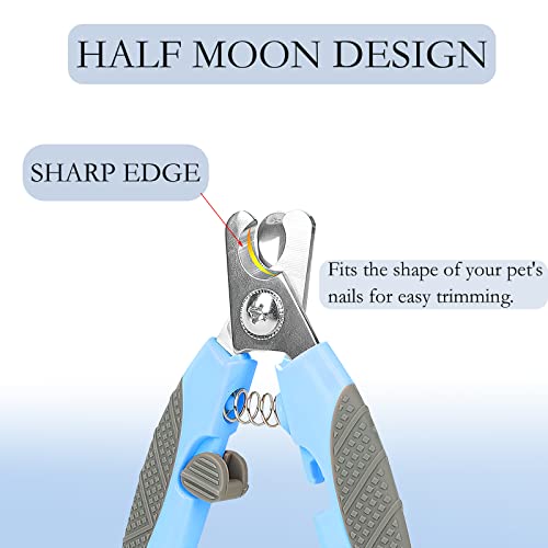 Oyanten Dog Nail Clippers Trimmer - Pet Nail Clipper Claw Trimmer Grooming Tool With Safety Guard & Nail File & Razor Sharp Bladefor Small/Medium Dogs Cats Puppy, Blue #TOP2