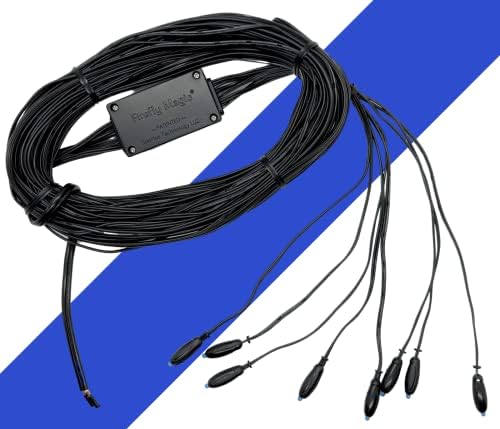 Firefly Lights. Low Voltage LED Fairy Lights. 12V AC or DC LED Fireflies. Patented to Mimic Natural Lightning Bugs. Create Magic All Year. Indoor Outdoor Garden Decor (Blue)