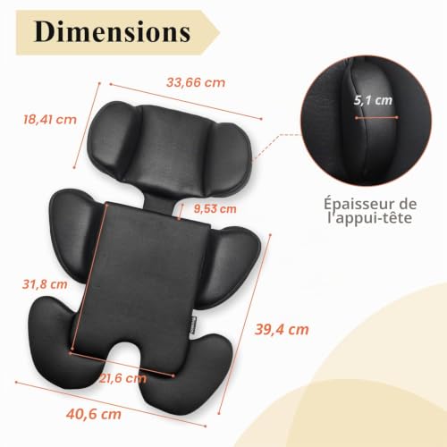 Innokids Insert de siège Auto pour bébé Support tête Amovible – vue 2