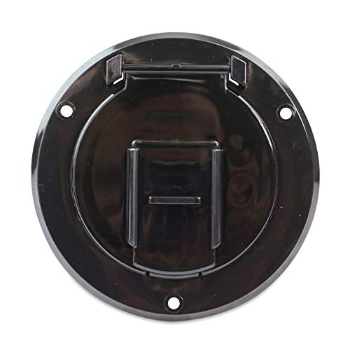 Rv Camper Trailer Motorhome Power Cord Hatch Electrical Access Door Black (Black-6B) #TOP2