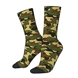 Baodql Funny Print Cushioned Mid Crew Socks for Men Women,Camouflage Military Camo Crew Socks Moistu