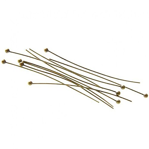 Présentoirs pour Bijoux - Accessoires tiges Clous à têtes Rondes 40 mm pour création Bijoux (100 pièces) Bronze