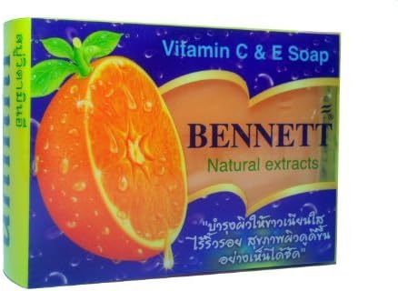 Bennett Vitamin C & E Bar Soap, Natural Extract, 4.59-Ounce Bars, 2-Count