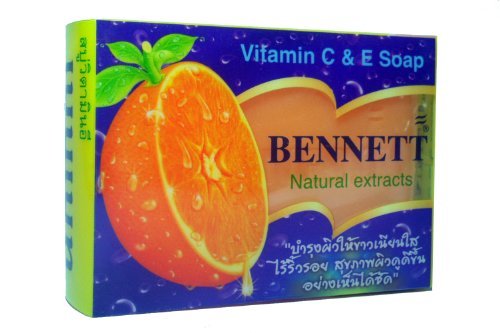 Bennett Vitamin C & E Bar Soap, Natural Extract, 4.59-Ounce Bars, 2-Count