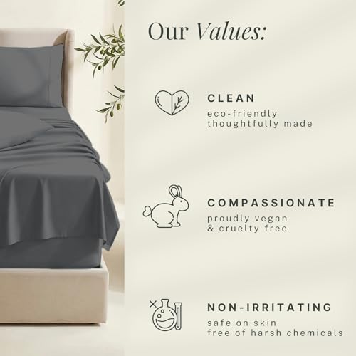 Hearth & Harbor Extra Deep Pocket King Size Sets - Fits Mattress 18-24 Inches Deep - Extra Deep Pocket Sheets - 6 Piece King Size - Grey by Hearth & Harbor - Image 7