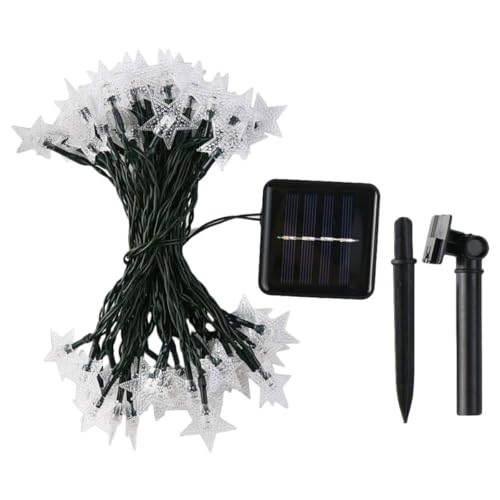 Guirlande lumineuse solaire étoile pour éclairer une grande terrasse de 9m