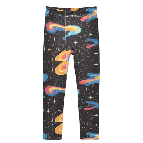Boccsty Fantasy Stars Planet Space Galaxy Girls Leggings Kids Yoga Pants Dance Active Tights 4T