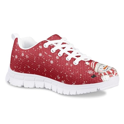 Christmas Sneaker for Boy Girls Sport Running Tennis Shoe Lightweight Breathable Lace Up Mesh Athletic Shoes US11-52