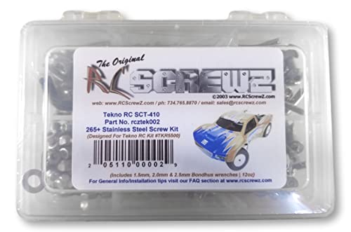 Tek002 - Compatible with Tekno RC SCT-410 Stainless Steel Sc