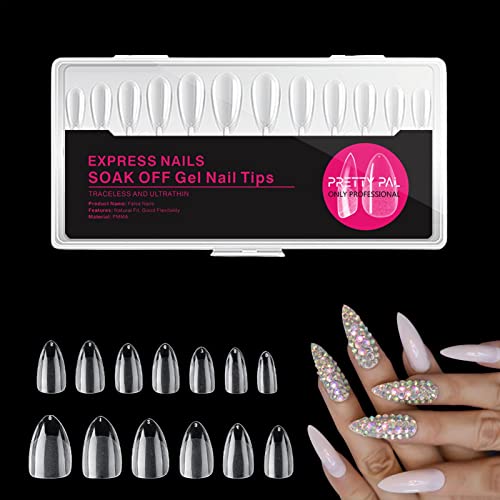 240 peças de pontas de unhas - Unhas Falsas de Resina Transparente - Conjunto de pontas de unhas PMM