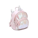 ❥Perfekte Größe: 7,08'' x 4,3'' x9,8'' /18X11X25CM. Kleinkinder befinden sich noch in der Wachstumsphase, sie können keinen schweren Rucksack tragen. Daher ist dieser leichte und kleine Rucksack die beste Wahl.