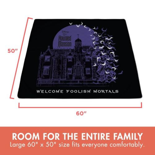 PICNIC TIME Disney Haunted Mansion Impresa Picnic Blanket with Backpack, Lightweight Water Resistant Beach Blanket and Easy Fold Outdoor Throw for Travel and Picnics, (Purple & Black) by PICNIC TIME - Used condition - Image 3