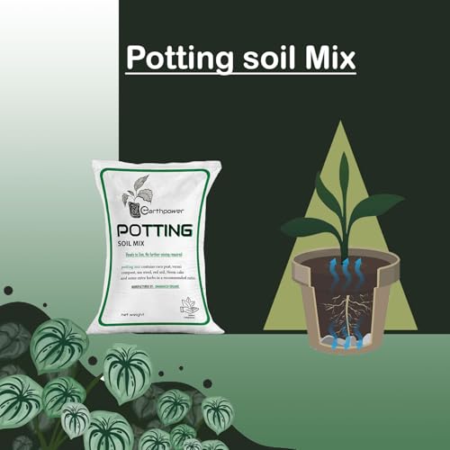 Image of EarthPower Potting Soil Mix for Plants 25 Kg | Soil for Plants | Soil and Fertilizer for Plants | Mix for Plants Home Garden | Made with Vermi Coco Pit Neem Cake etc 25kg
