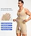 TAILONG Mens Shapewear Tummy Control Bodysuit Sleeveless Compression Shirts Slimming Body Shaper Fajas Para Hombres Beige