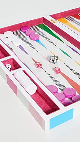 Jonathan Adler Men\'s Checkerboard Backgammon Set - Rainbow, Multi, One Size