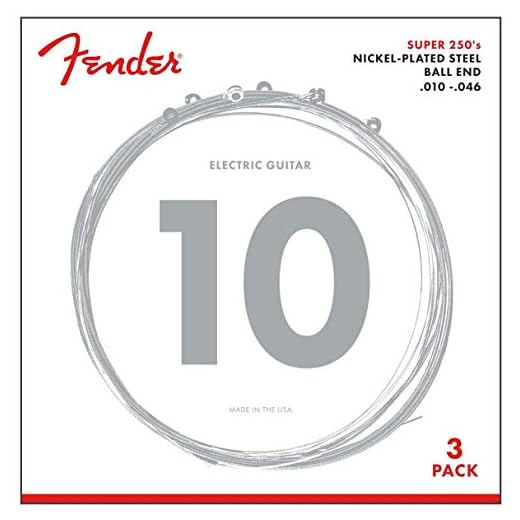 Fender Super 250R NPS Ball End Strings (.010-.046 Gauges) 3-Pack