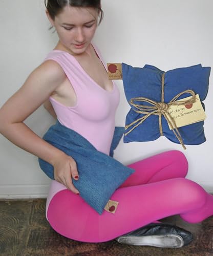 10 Best Sustainable Heating Pads That Keep You Cozy and Eco-Friendly 10 Triple Square Blue Denim Microwavable Cherry Pit Pillow