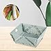 IEUDNS Folding Basket Foldable Drain Basket 23x20cm Desktop Organizer Box Crates for Kitchen Livingroom Office, Green