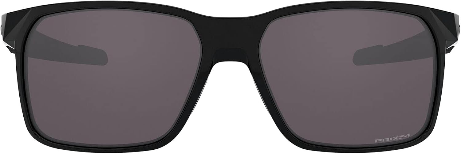 Oakley Men's OO9460 Portal X Rectangular Sunglasses, Polished Black/Prizm Grey, 59