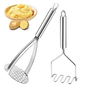 Huddu ZC-JC2D Kartoffelstampfer 2 Stück Edelstahl