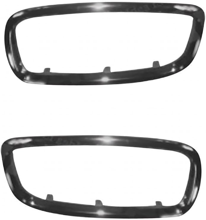 For BMW 745Li/745i 2002 2003 2004 2005 Grille Molding Driver and Passenger Side | Pair | Chrome | Made of Plastic | Replacement For BM1212101, BM1213101 | 51138223219, 51138223220